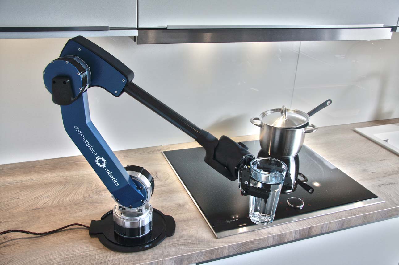 Service robot arm in kitchen